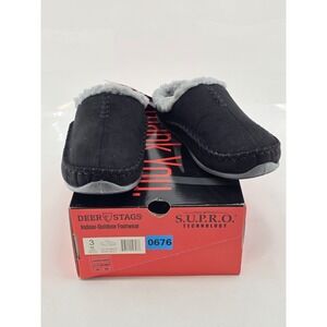 NIB Deer Stags Lil Nordic Slipper - Size 3M Unisex Big Kid - Color Black